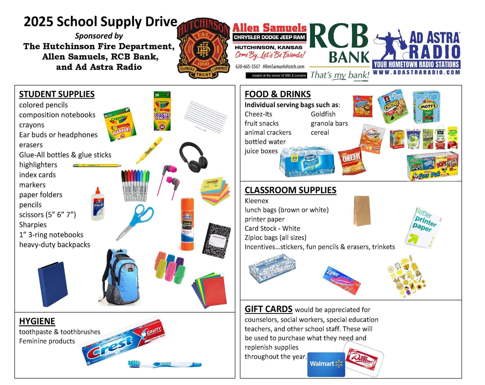 Fire department accepting advance school supply donations