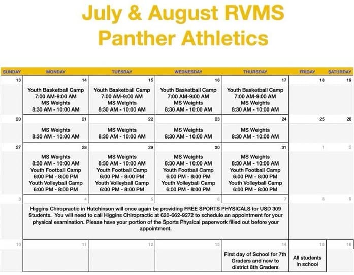USD 309 Reno Valley School District: Summer Activities and Fall Preparations