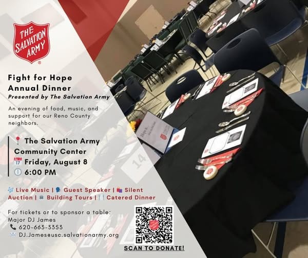 Salvation Army to host annual fundraising dinner Aug. 8