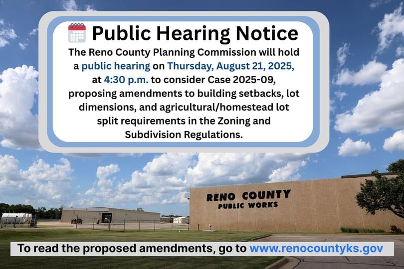 Reno County to hold Planning Commission Hearing on zoning changes