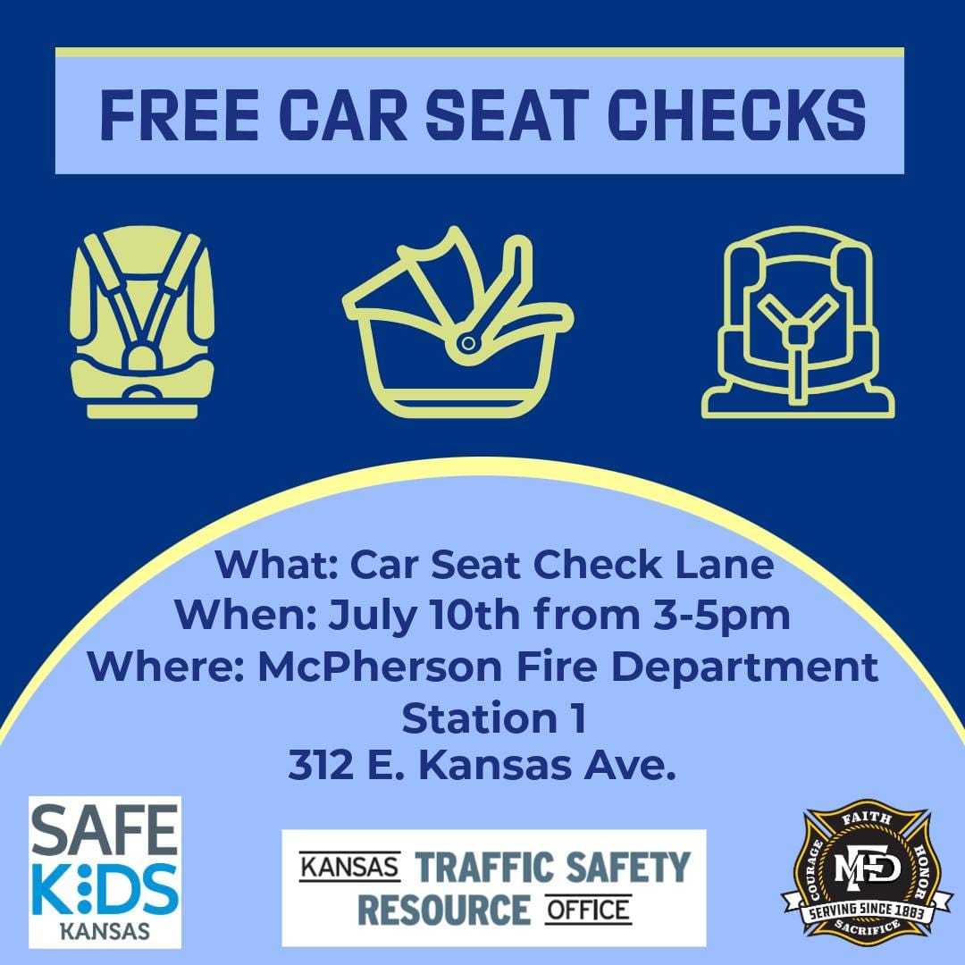 Free Car Seat Safety Checks Offered at McPherson Fire Station