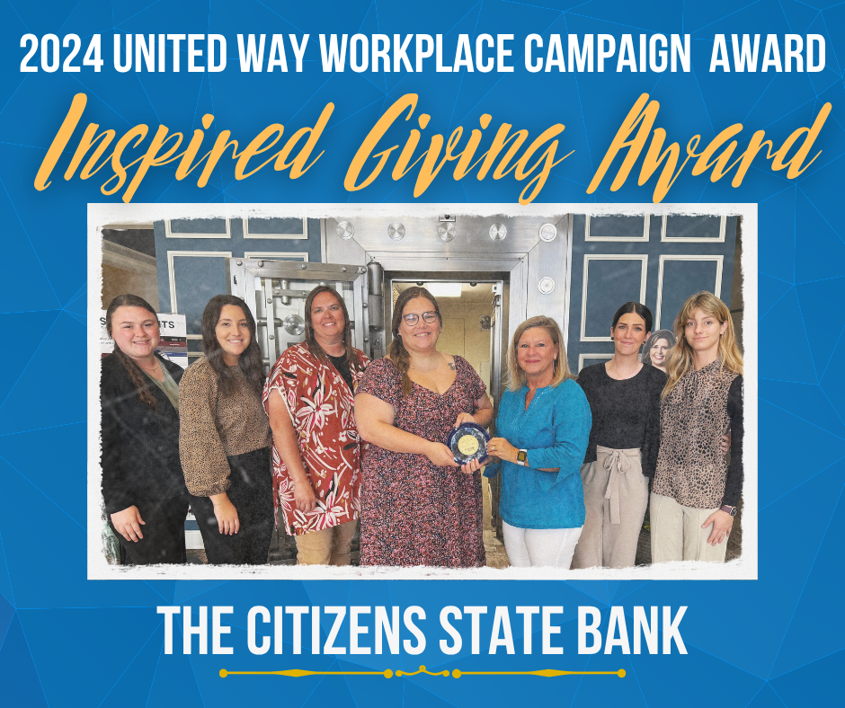 The Citizens State Bank Wins United Way Inspired Giving Award