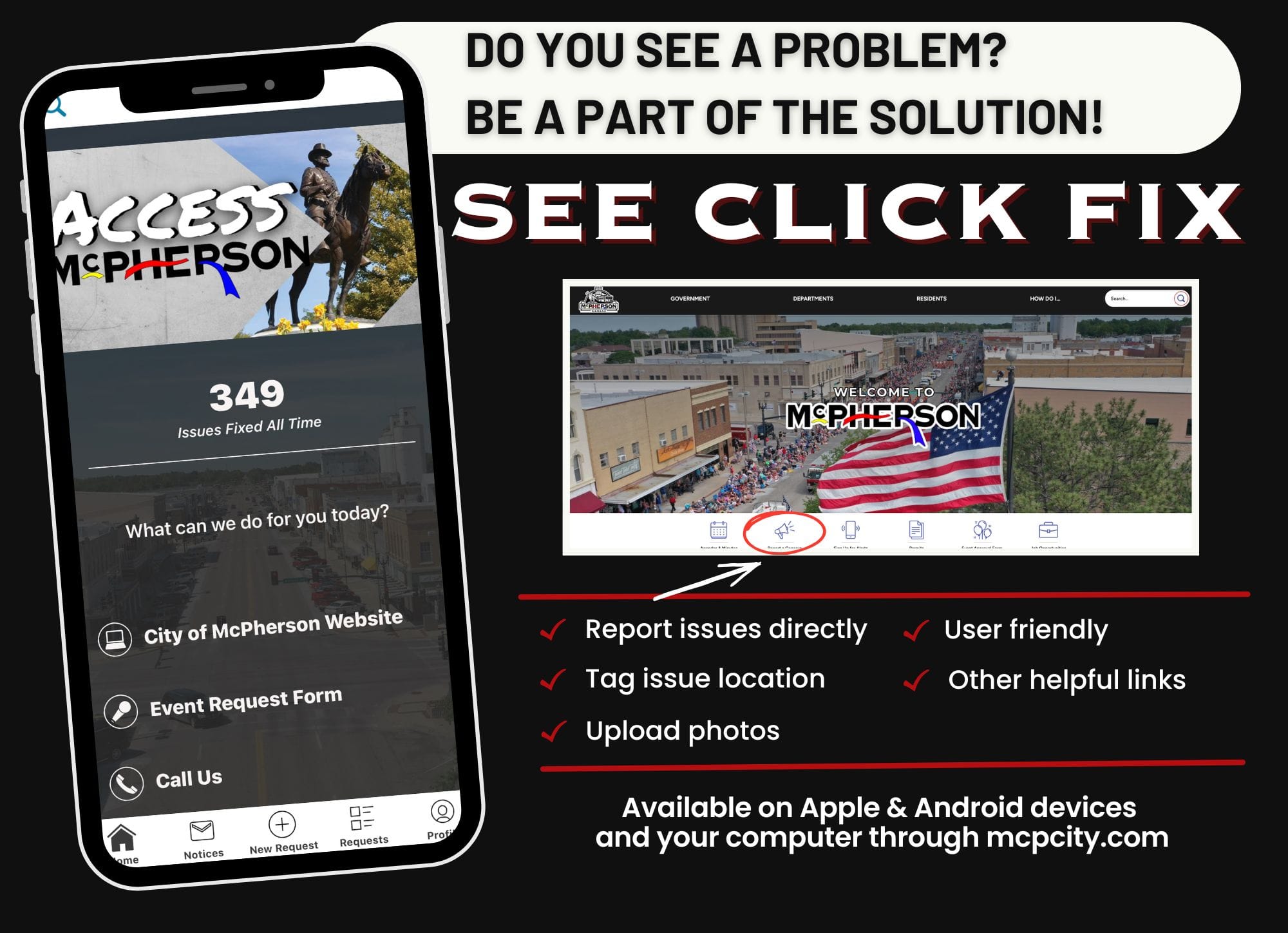 McPherson Residents Increasingly Turn to SeeClickFix for City Issue Reporting