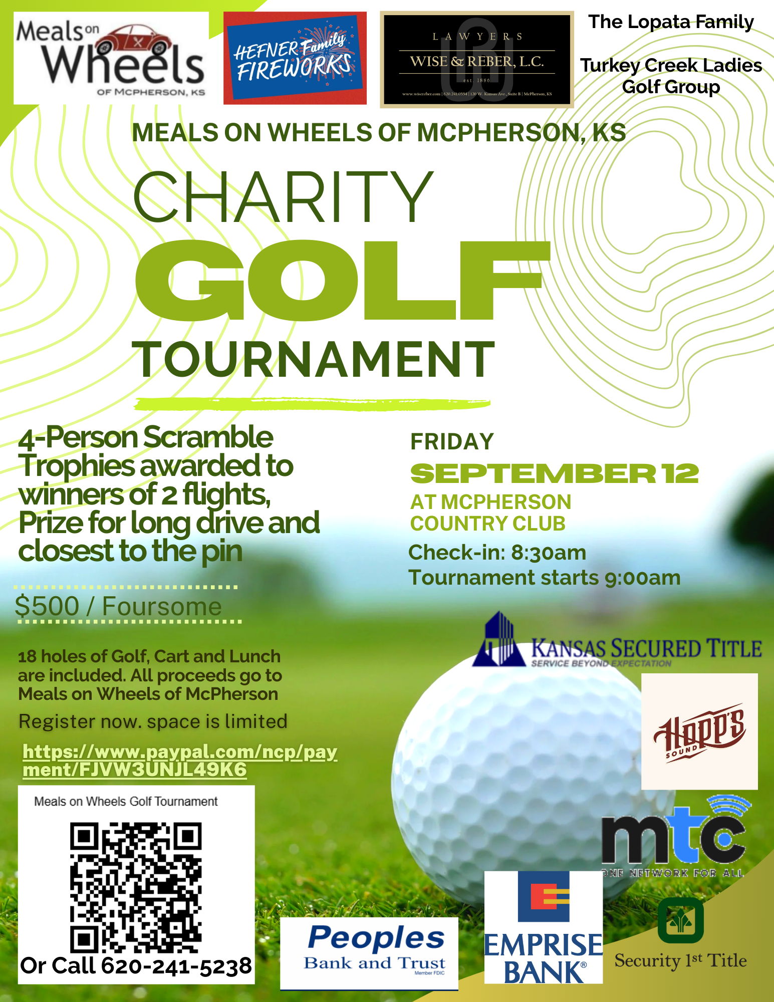 Local Golf Tournament to Benefit Meals on Wheels