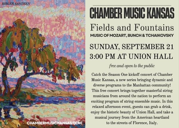 Chamber Music Kansas Presents Season Opener at Union Hall