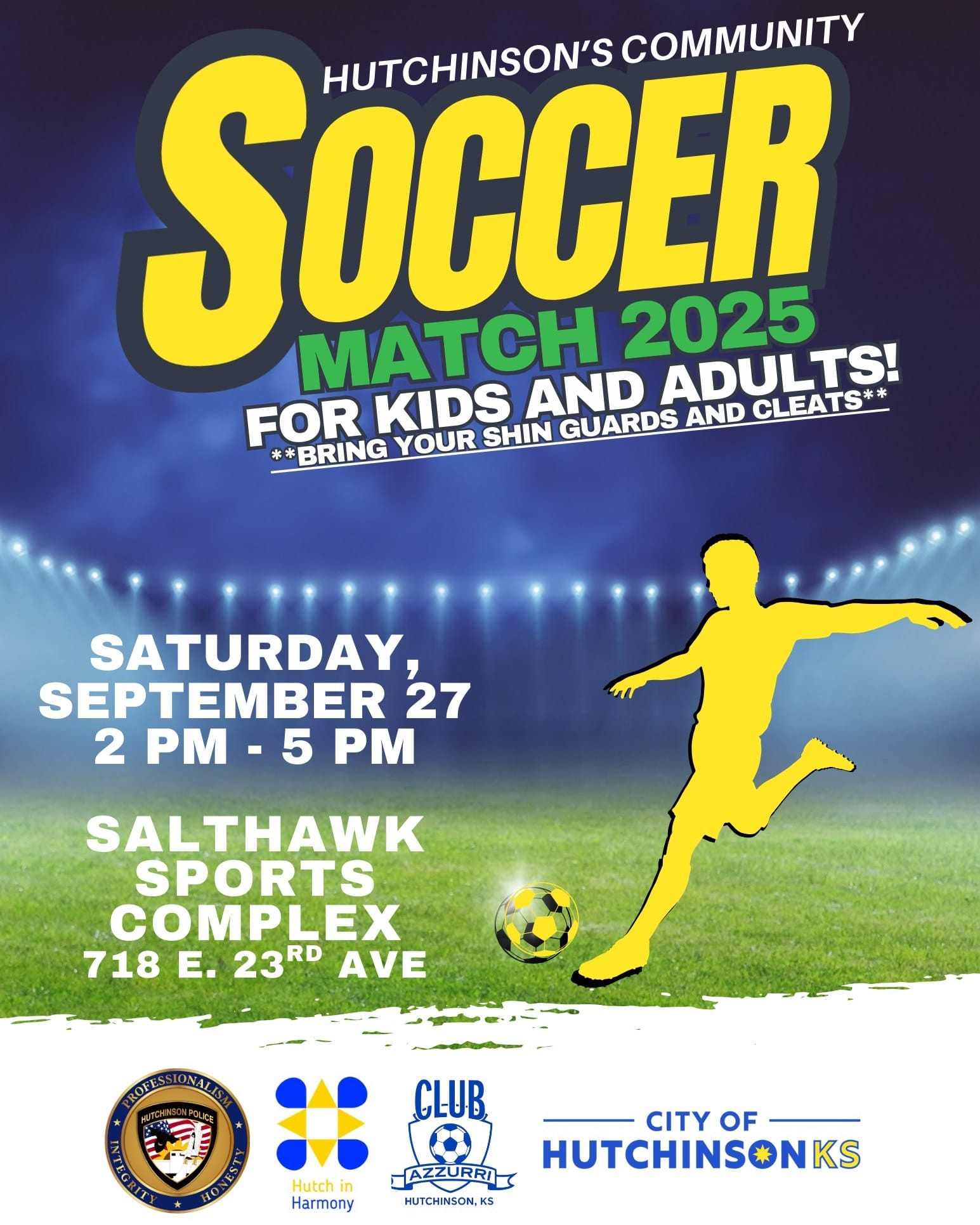 Hutchinson Police Department to Host Community Soccer Match for All Ages