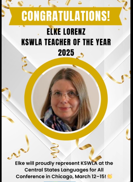 German Teacher Lorenz named 2025 World Language Association Teacher of the Year