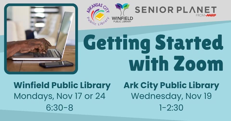 Winfield, Arkansas City Libraries Offer Zoom Training for Seniors