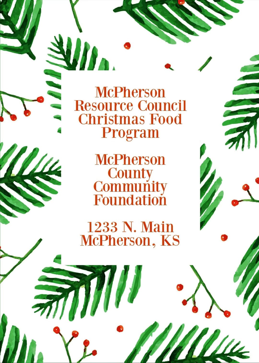 Resource Council Seeks Support for Christmas Food Program