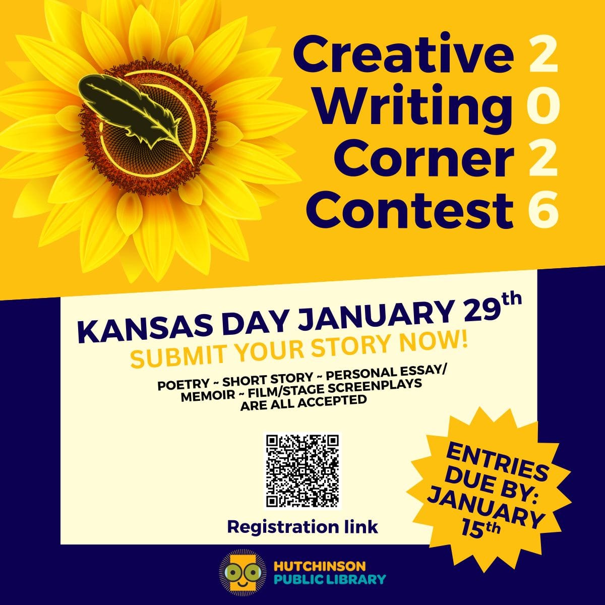 Hutchinson Public Library announces creative writing contest, open mic night