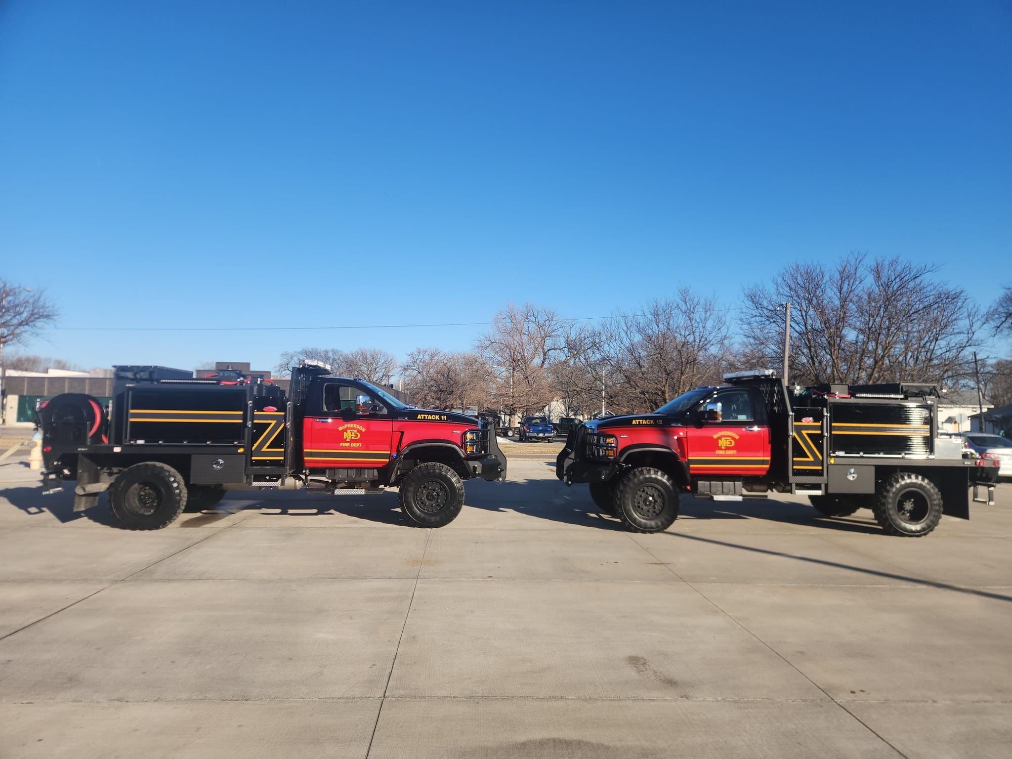 McPherson Fire Department Unveils Two New Attack Trucks
