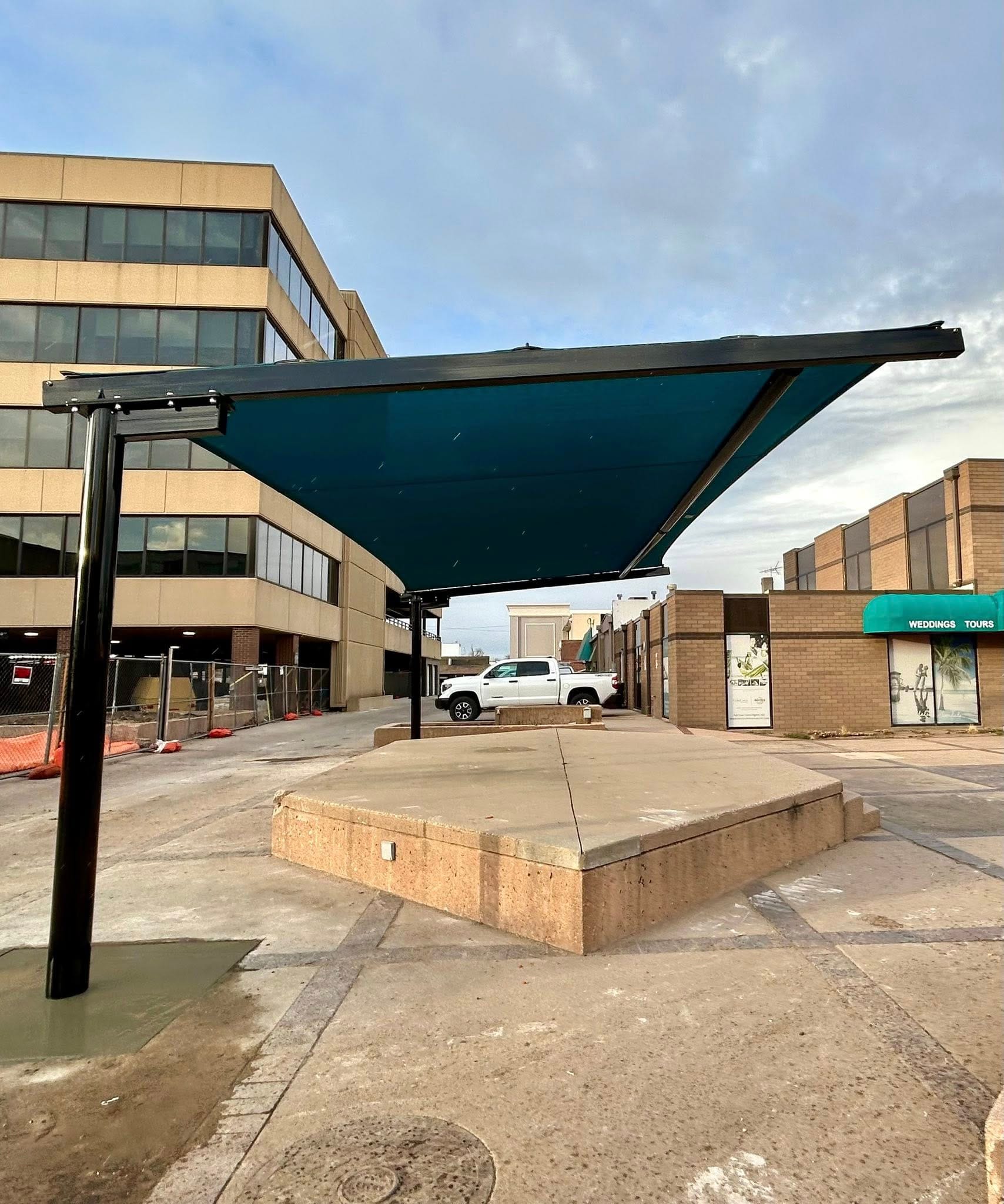 Shade Structures Complete at Downtown Plaza
