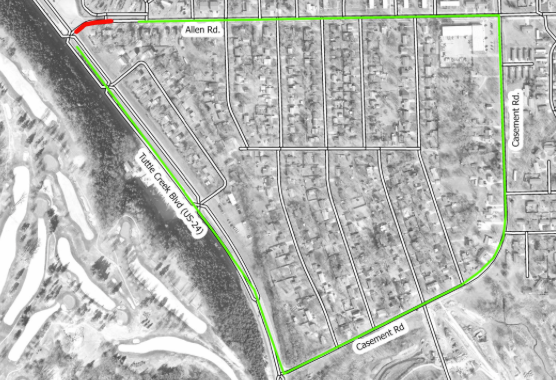 Allen Road to Close at Tuttle Creek Boulevard for Concrete Replacement
