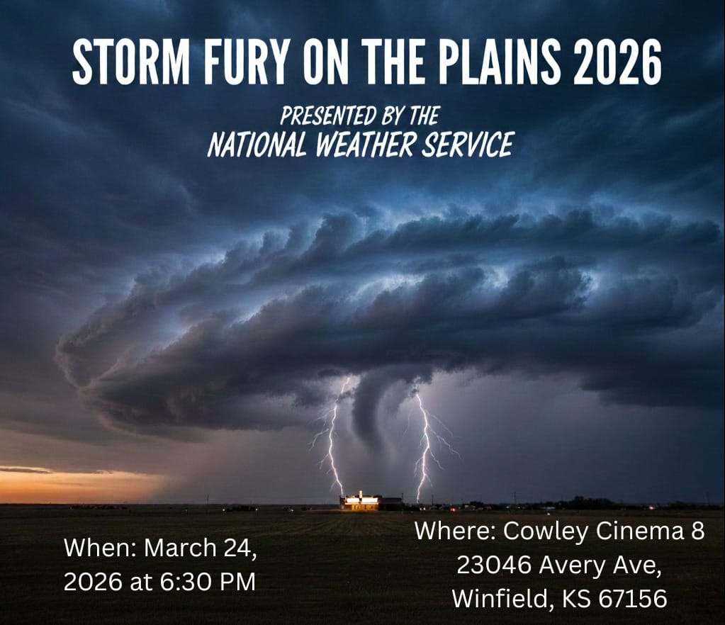 National Weather Service to Present Free Severe Weather Safety Program in Cowley County