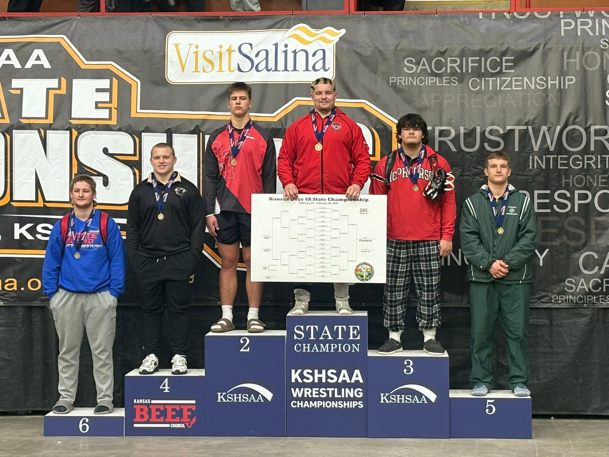Bullpups Earn Two State Wrestling Medals in Salina