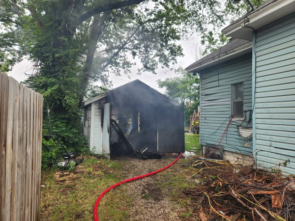 Hutch fire department responds to garage fire