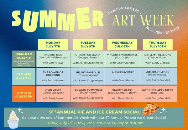 Summer Art Week returns to Lindsborg with workshops celebrating master artists