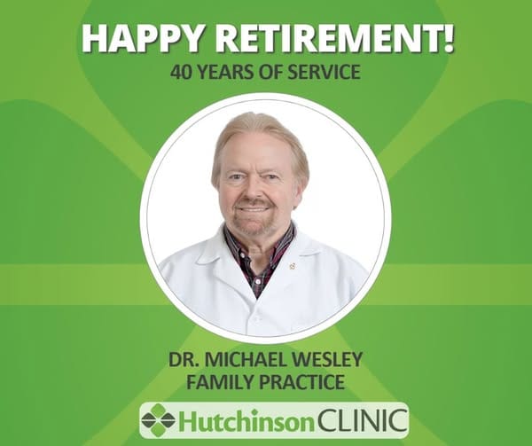 Hutchinson Clinic Doctor Retires After 40 Years