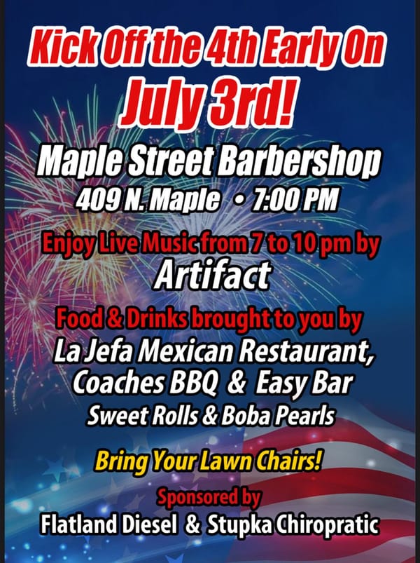 Maple Street Barbershop to Host July 3rd Independence Day Kickoff