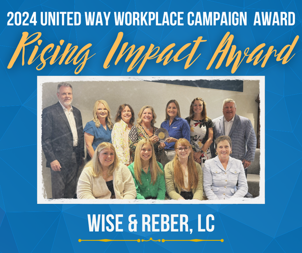 Wise & Reber Receives Rising Impact Award from United Way of McPherson County