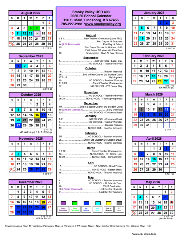 Smoky Valley announces back-to-school information