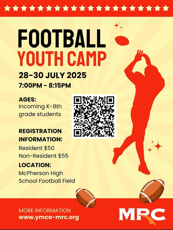Youth Football Camp Set for Late July in McPherson