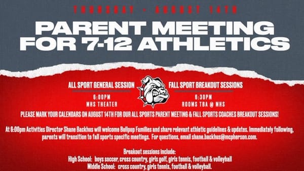 McPherson Schools to Host Parent Meeting for Fall Athletics