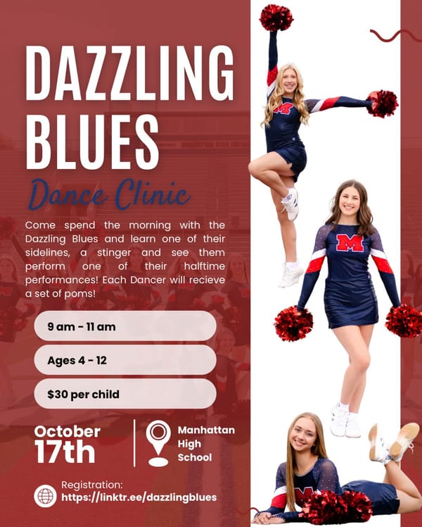 Manhattan High dance team to host clinic for young dancers