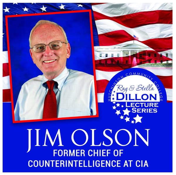 Former CIA Counterintelligence Chief to Deliver Hutchinson Community College Lecture