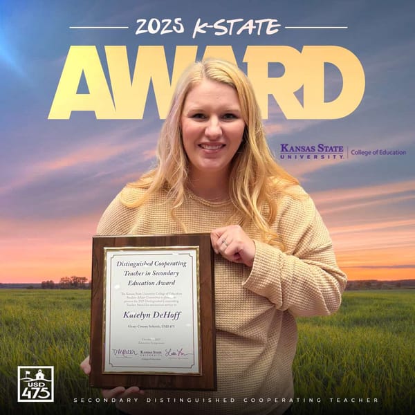 DeHoff named 2025 K-State College of Education Secondary Distinguished Cooperating Teacher honoree