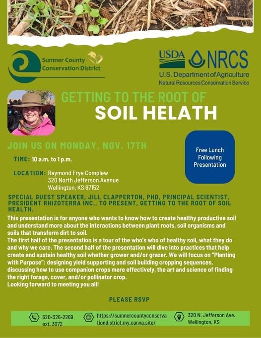 Conservation District to Host Soil Health Presentation with National Expert