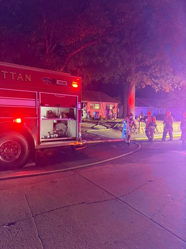 Manhattan fire crews battle two structure fires, rescue dog