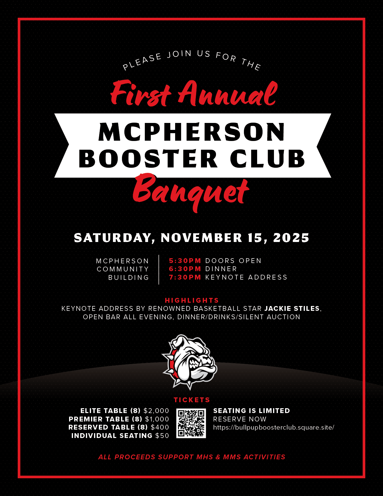 McPherson Booster Club to Host Inaugural Banquet
