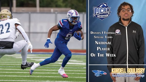 Hutchinson CC's Gouldsby earns national player of week honor