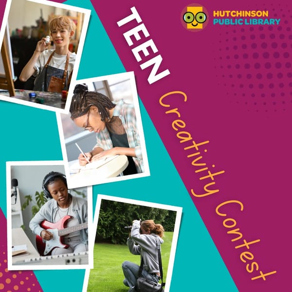Hutchinson Public Library seeks teen artists for 2025 Creativity Contest