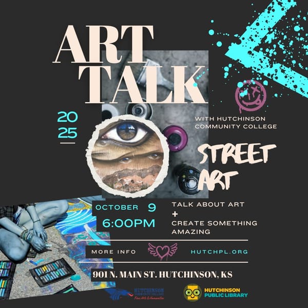Street Art Talk, workshop set for Oct. 9 at Hutchinson Library