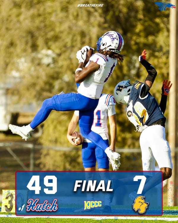 No. 1 Hutchinson routs Highland 49-7, clinches share of conference title