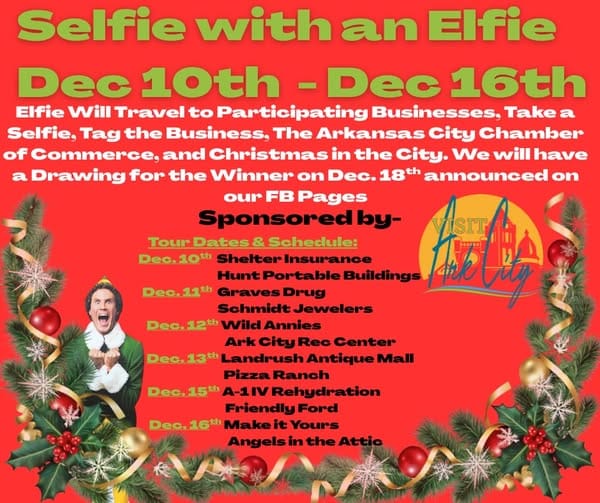 Arkansas City Chamber Hosts 'Selfie with an Elfie' Event