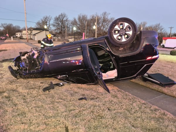 Arkansas City driver transported to hospital after vehicle strikes fire hydrant