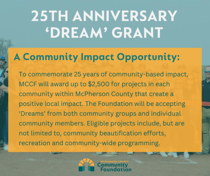 McPherson Foundation Seeks Applications for 25th Anniversary Dream Grants