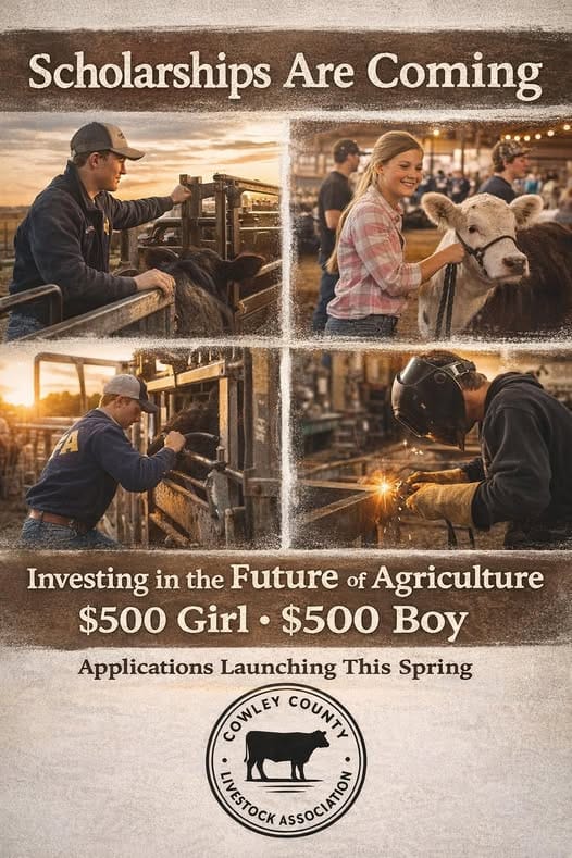 Cowley County Livestock Association to Launch Agriculture Scholarships