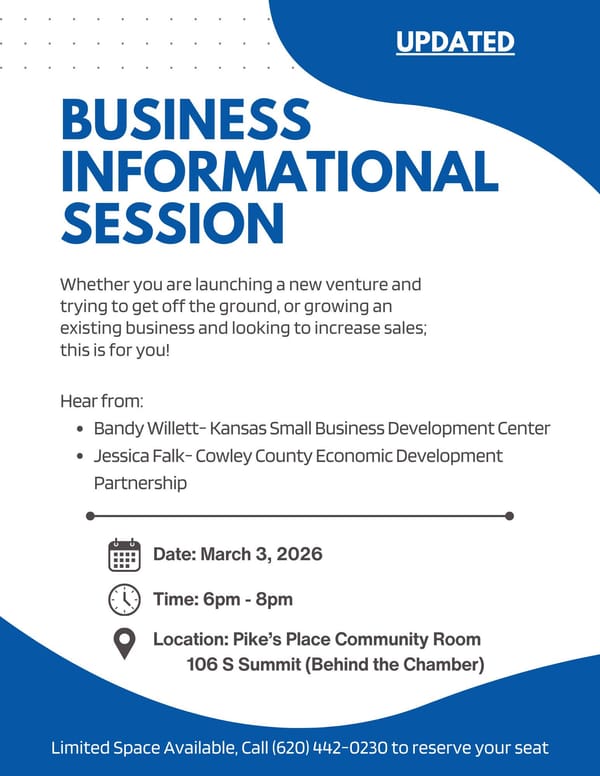 Arkansas City to Host Business Informational Session for Entrepreneurs