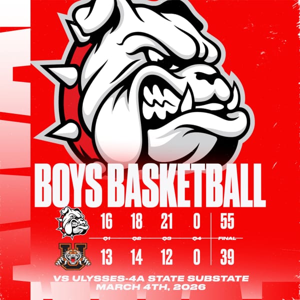 Bullpups Roll Past Ulysses in 4A Sub-State